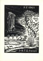 Hagyaték tétel: 37db vegyes külföldi rézkarc, metszet, különféle nyomatok, sok a tervező szignójával...