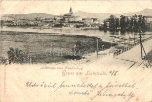1899 Litomerice, Leitmeritz; vom Brückenkopf / view from the bridge (EK)