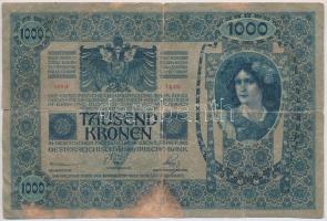 1902. 1000K + 1918. 200K "A 20?4" hullámos hátlap + 1923. 100K "Magyar Pénzjegynyomda...