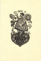 Nagy hagyaték tétel: 64db vegyes magyar rézkarc, metszet, ex libris, különféle nyomatok, sok a terve...