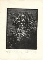 Nagy hagyaték tétel: 64db vegyes magyar rézkarc, metszet, ex libris, különféle nyomatok, sok a terve...