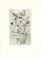 Nagy hagyaték tétel: 64db vegyes magyar rézkarc, metszet, ex libris, különféle nyomatok, sok a terve...