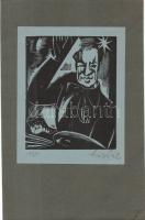 Nagy hagyaték tétel: 64db vegyes magyar rézkarc, metszet, ex libris, különféle nyomatok, sok a terve...