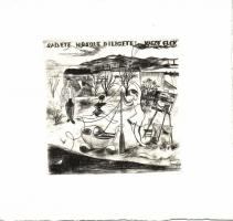 Nagy hagyaték tétel: 64db vegyes magyar rézkarc, metszet, ex libris, különféle nyomatok, sok a terve...