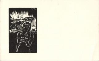 Nagy hagyaték tétel: 64db vegyes magyar rézkarc, metszet, ex libris, különféle nyomatok, sok a terve...