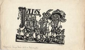 Nagy hagyaték tétel: 64db vegyes magyar rézkarc, metszet, ex libris, különféle nyomatok, sok a terve...