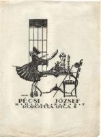 Nagy hagyaték tétel: 64db vegyes magyar rézkarc, metszet, ex libris, különféle nyomatok, sok a terve...