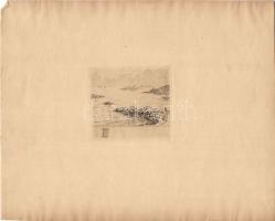 Nagy hagyaték tétel: 64db vegyes magyar rézkarc, metszet, ex libris, különféle nyomatok, sok a terve...