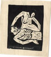 Nagy hagyaték tétel: 64db vegyes magyar rézkarc, metszet, ex libris, különféle nyomatok, sok a terve...