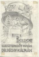 Nagy hagyaték tétel: 64db vegyes magyar rézkarc, metszet, ex libris, különféle nyomatok, sok a terve...