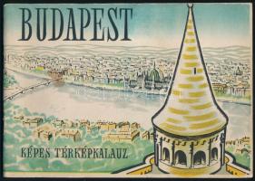 Budapesti képes térképkalauz. Szerk.: Szöllősi Ernő. Sok fotóval illusztrált kiadvány. Bp., 1957, Fővárosi Idegenforgalmi Hivatal. Kiadói tűzött papírkötés.