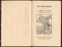 Jost Amman, Hans Sachs: Das Ständebuch. Insel-Bücherei Nr. 133. Leipzig, é.n., Insel-Verlag. Kiadói ...