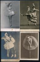 Balettművészek, 7 db vintage fotó és fotólap, 12,5x8,5 cm és 15x9,5 cm