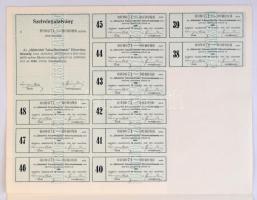 Ujfehértó 1927. "Ujfehértói Takarékpénztár Részvénytársaság" részvénye 200P-ről, szelvénye...