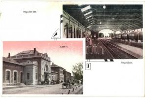 Nagykanizsa, vasútállomás, vonat, Art Nouveau (fl)
