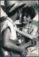 cca 1970 Vincze János (1922-1998) kecskeméti fotóművész 2 db vintage fotója kecskemét környéki romák...