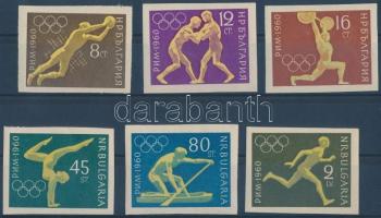 Summer Olympics imperforated set, Nyári olimpia vágott sor