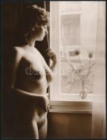 cca 1982 Menesdorfer Lajos (1941-2005) hagyatékából 2 db vintage fotóművészeti alkotás, az egyik fel...