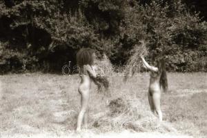 cca 1970 Szabadtéri aktfotózás, 30 db vintage negatív, 24x36 mm