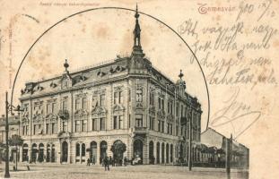 Temesvár, Timisoara; Józsefvárosi takarékpénztár. Römmler & Jonas / savings bank (fl)