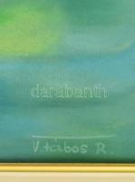 V. Fábos Rózsa (?- ): Vízparton, pasztell, papír, plexizett fa keretben, 58,5×43,5 cm