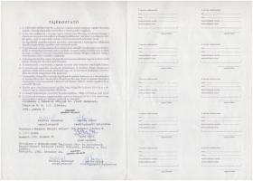 Budapest 1989. "Táncsics Bőrgyár Részvénytársaság" névre szóló részvénye 1.000.000Ft érték...