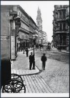 cca 1872 Klösz György pesti felvételeiről készült 4 db mai nagyítás, 13x18 cm