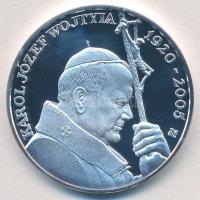 Rónay Attila (1971-) ~2005. II. János Pál 1978-2005 / Karol Józef Wojtyia 1920-2005 ezüstözött fém emlékérem (42,5mm) T:PP