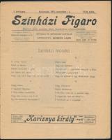 1911 Színházi Figaro. 1911.november 11., I.évf. 10. szám.  Szerk.: Szegedy Lajos. Kolozsvár, Gámán J...