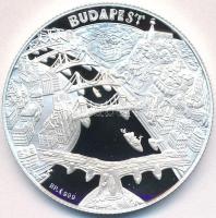 Bognár György (1944-) DN "Budapest nevezetességei - Dohány utcai zsinagóga" Ag emlékérem d...