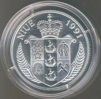 Niue 1991. 5$ Ag "Labdarúgó VB-USA" T:PP Eredeti díszdobozban, tanúsítvánnyal!