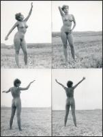 cca 1975 Alig múlt tizennyolc, 13 db szolidan erotikus vintage fotó, 12x9 cm / 13 erotic photos, 12x9 cm