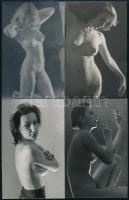 cca 1970 Czakó fotó: 13 db vintage műtermi aktfotó, többsége pecséttel jelzett, 14x9 cm / 13 nude ph...