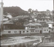 cca 1920 Sarajevo, 3 db feliratozott üveglemez diapozitív kép az Uránia Taneszközgyár archívumából, ...