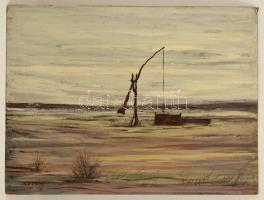 Koch Vilmos (1927-2006): Alföld, olaj, farost, jelzett, 60×80 cm