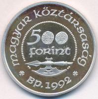 1992. 500Ft Ag "Szent László" dísztokban T:1-(PP)