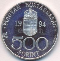 1994. 500Ft Ag "Integráció az EU-ba / Halászbástya" tokban T:1(PP)