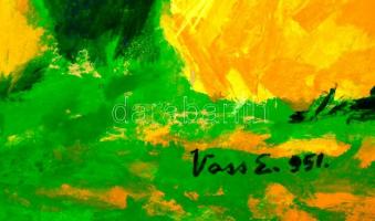 Vass jelzéssel: Szénaboglyák, olaj, fa, 95×70 cm