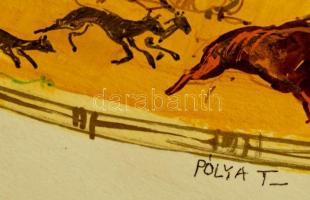 Pólya jelzéssel: Nimród II., vegyes technika, papír, 60×42 cm