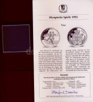 Niue 1991. 10$ Ag "Olimpiai játékok-futás" T:PP Eredeti díszdobozban, tanúsítvánnyal!