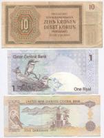 5db-os vegyes külföldi bankjegy tétel, érdekesebb darabokkal, közte Egyesült Arab Emirátusok, Kína, ...