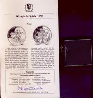 Niue 1991. 10$ Ag "Olimpiai játékok-futás" T:PP Eredeti díszdobozban, tanúsítvánnyal!