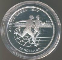 Niue 1991. 10$ Ag "Olimpiai játékok-futás" T:PP Eredeti díszdobozban, tanúsítvánnyal!