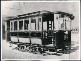 BVV 403 kéttengelyű villamos 1891-ben, modern előhívás, 18x24 cm