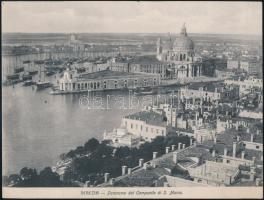 cca 1910-1920 Velence látképe a Szent Márk tér tornyából nézve, feliratozva, kis szakadással, 18x23,5 cm / Venice