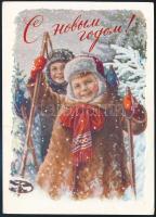 1958 Blahó Béla (?-2016) pekingi magyar nagykövet és felesége, Fazekas Borbála részére küldött újévi...