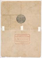 Oszmán Birodalom 1877. (1294) 50k "Yusef 1294" bélyegzéssel és "Oszmán Birodalmi Bank...