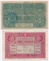 Románia / Német megszállás 1917. 1L román felülbélyegzéssel  + Magyarország 1917. 2K román felülbély...