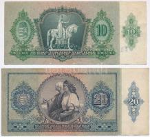 1930. 100P + 1932. 50P + 1936. 10P + 1941. 20P mindegyik hamis nyilaskeresztes "Városi Pártveze...