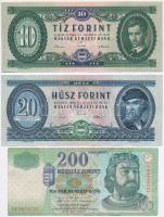 8db-os vegyes magyar korona és forint bankjegy tétel T:I--IV